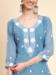 Picture of Sightly Georgette Steel Blue Kurtis & Tunic