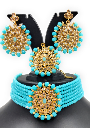 Picture of Wonderful Dark Turquoise Necklace Set