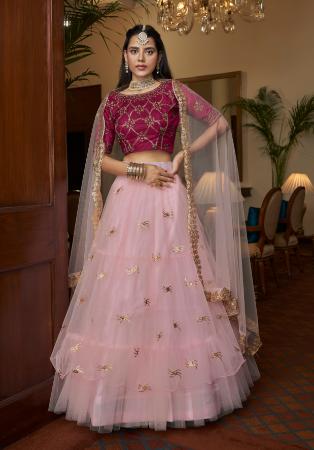 Picture of Wonderful Silk Thistle Lehenga Choli