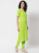 Picture of Exquisite Rayon Yellow Green Readymade Salwar Kameez