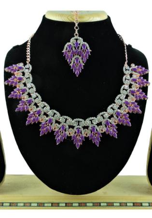 Picture of Shapely Purple Necklace Set