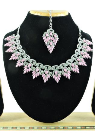 Picture of Beautiful Rosy Brown Necklace Set