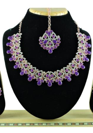 Picture of Exquisite Purple Necklace Set