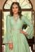 Picture of Chiffon Dark Sea Green Straight Cut Salwar Kameez