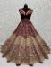 Picture of Elegant Net Maroon Lehenga Choli