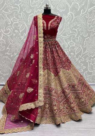 Picture of Statuesque Net Rosy Brown Lehenga Choli