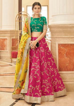 Picture of Grand Silk Deep Pink Lehenga Choli