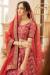 Picture of Lovely Silk Indian Red Lehenga Choli