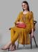 Picture of Georgette Golden Rod Straight Cut Salwar Kameez