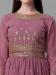 Picture of Georgette Rosy Brown Straight Cut Salwar Kameez