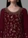 Picture of Statuesque Georgette Maroon Straight Cut Salwar Kameez