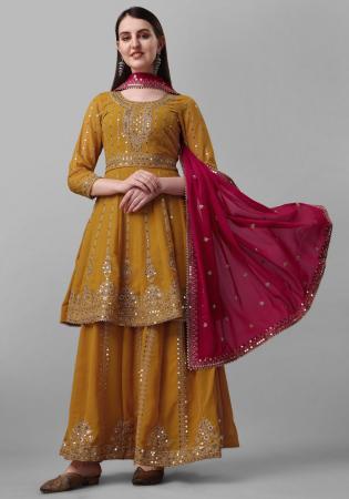 Picture of Beautiful Georgette Sienna Straight Cut Salwar Kameez