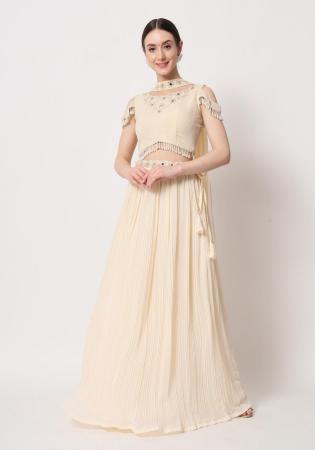 Picture of Sightly Georgette Beige Lehenga Choli