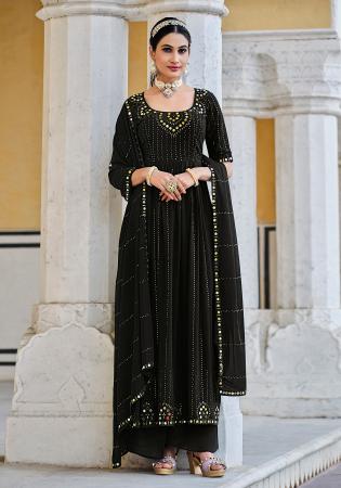 Picture of Pretty Georgette Black Anarkali Salwar Kameez