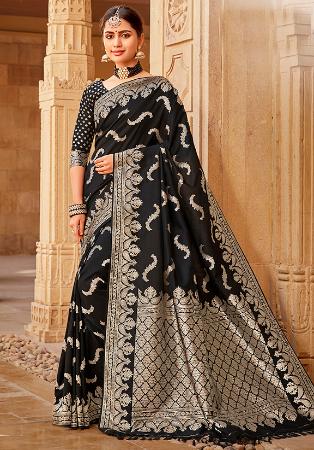 Picture of Ideal Silk Black Saree