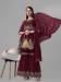 Picture of Georgette Saddle Brown Straight Cut Salwar Kameez