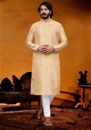 Picture of Delightful Cotton & Silk Burly Wood Kurtas