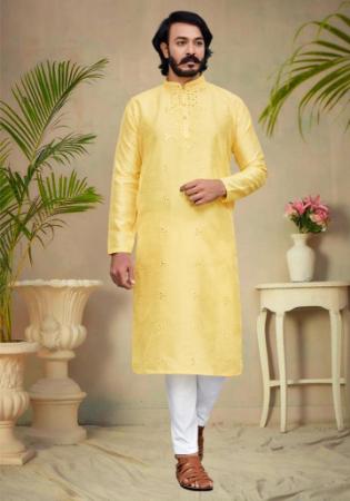 Picture of Splendid Cotton & Silk Khaki Kurtas