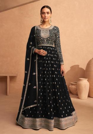 Picture of Pretty Georgette Black Anarkali Salwar Kameez