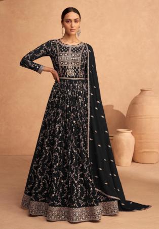 Picture of Marvelous Georgette Black Anarkali Salwar Kameez