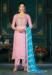 Picture of Chiffon Light Pink Straight Cut Salwar Kameez