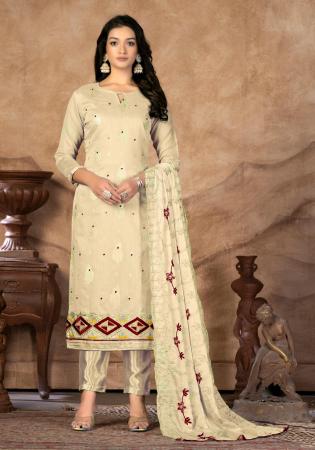 Picture of Fine Chiffon Wheat Straight Cut Salwar Kameez