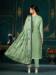 Picture of Chiffon Dark Sea Green Straight Cut Salwar Kameez