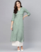 Picture of Classy Rayon Dark Sea Green Kurtis & Tunic