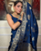 Picture of Bewitching Silk Dark Slate Blue Saree