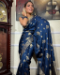 Picture of Bewitching Silk Dark Slate Blue Saree