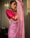 Picture of Ravishing Silk Pale Violet Red Saree