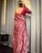 Picture of Well Formed Silk Deep Pink Saree