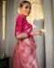 Picture of Well Formed Silk Deep Pink Saree