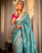 Picture of Resplendent Silk Dodger Blue Saree