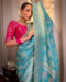 Picture of Resplendent Silk Dodger Blue Saree