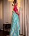 Picture of Resplendent Silk Dodger Blue Saree