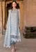 Picture of Silk & Organza Light Slate Grey Straight Cut Salwar Kameez