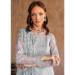 Picture of Silk & Organza Light Slate Grey Straight Cut Salwar Kameez