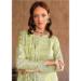 Picture of Silk & Organza Dark Khaki Straight Cut Salwar Kameez