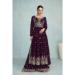 Picture of Marvelous Georgette Purple Anarkali Salwar Kameez