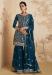 Picture of Georgette Midnight Blue Straight Cut Salwar Kameez