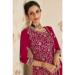 Picture of Georgette Deep Pink Straight Cut Salwar Kameez