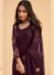 Picture of Georgette Dark Olive Green Straight Cut Salwar Kameez