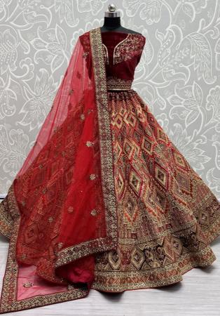 Picture of Shapely Silk Maroon Lehenga Choli