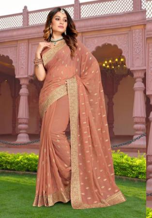 Picture of Ravishing Georgette Indian Red Saree