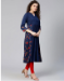 Picture of Radiant Rayon Navy Blue Kurtis & Tunic