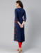 Picture of Radiant Rayon Navy Blue Kurtis & Tunic