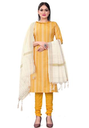 Picture of Cotton Navajo White Straight Cut Salwar Kameez