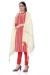 Picture of Shapely Cotton Indian Red Straight Cut Salwar Kameez