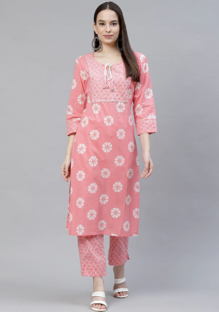 Picture of Shapely Rayon Dark Salmon Kurtis & Tunic